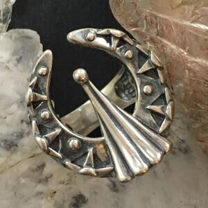 Carolyn Pollack Southwestern Style Sterling Decorated Angel Ring For Women